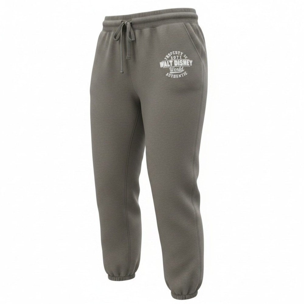 Disney Parks Walt Disney World Gray Jogger Sweatpants Womens M Medium Drawstring